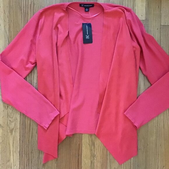 INC Faux Suede Open Cardigan M NWT - Picture 2 of 4